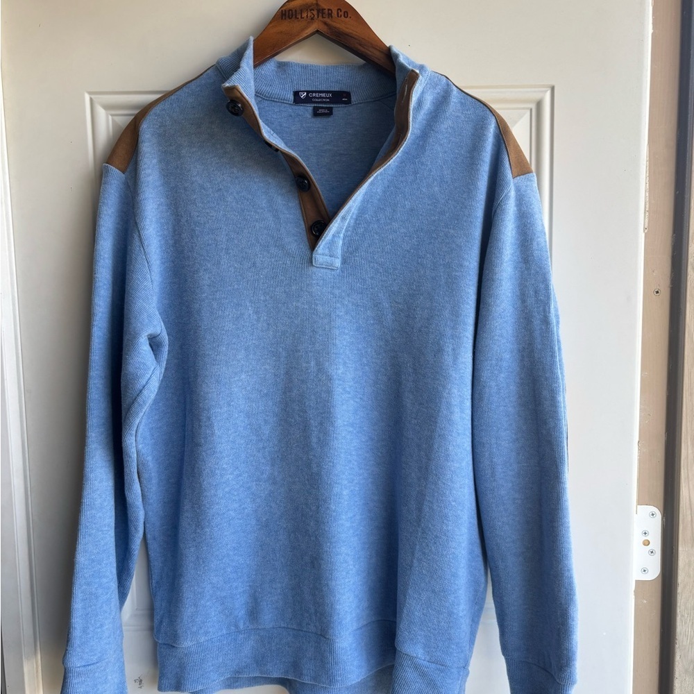 Daniel Cremieux Blue and Brown Crewneck Sweater